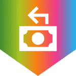 Waste-free rewards icon: banknote with an arrow