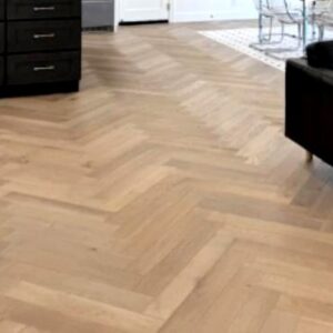 Herringbone floor installation
