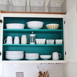 Cabinet inside painting