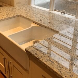 Countertop sink cutting (stone)