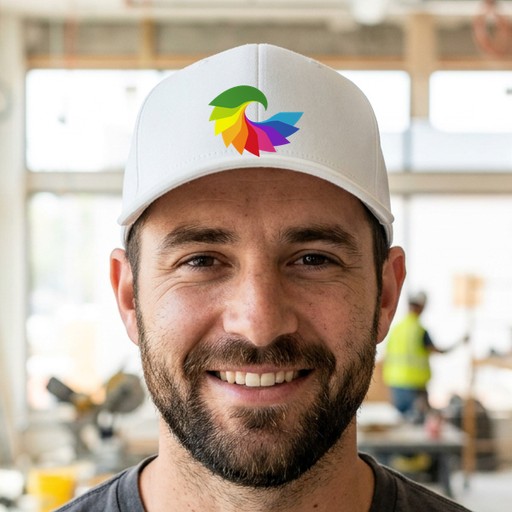 Contractor crew member in a Parrotones cap