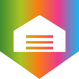Managed Warehouse perk icon: a warehouse on a rainbow shield