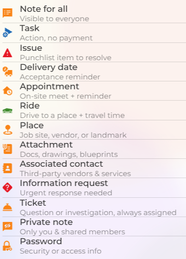 Renovation Hub app: Project records